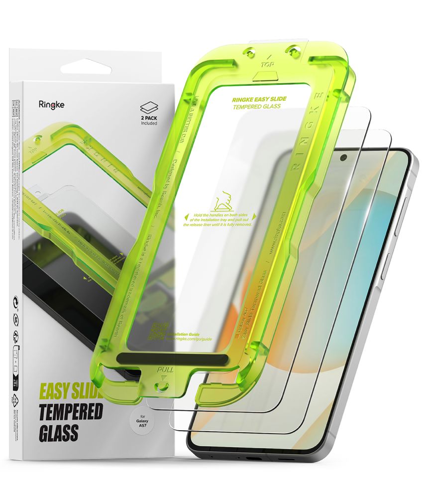 Ringke Easy Slide 2-pak hærdet glas til Samsung Galaxy A57 5G