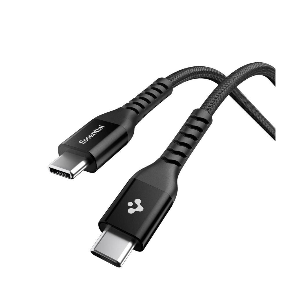 Spigen EB10010CCA Essential USB-C / USB-C 100W 100CM Kabel - Sort
