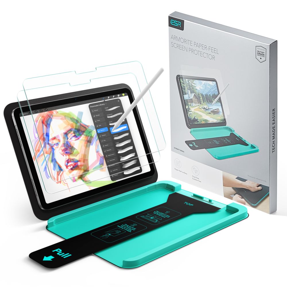 ESR Paper Feel 2-pak hærdet glas til iPad 10,9" (2022) / 11" (2025)