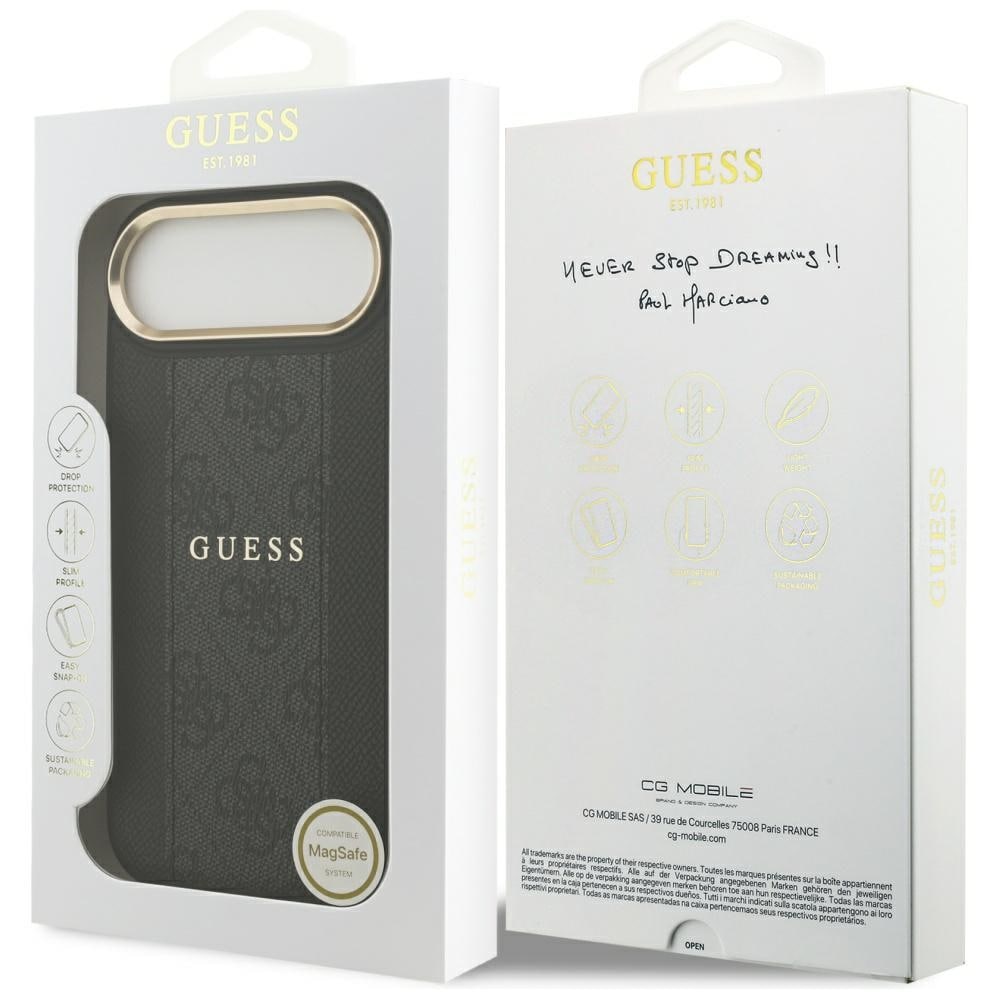 Guess 4G Stripe MagSafe-etui til iPhone Air - sort