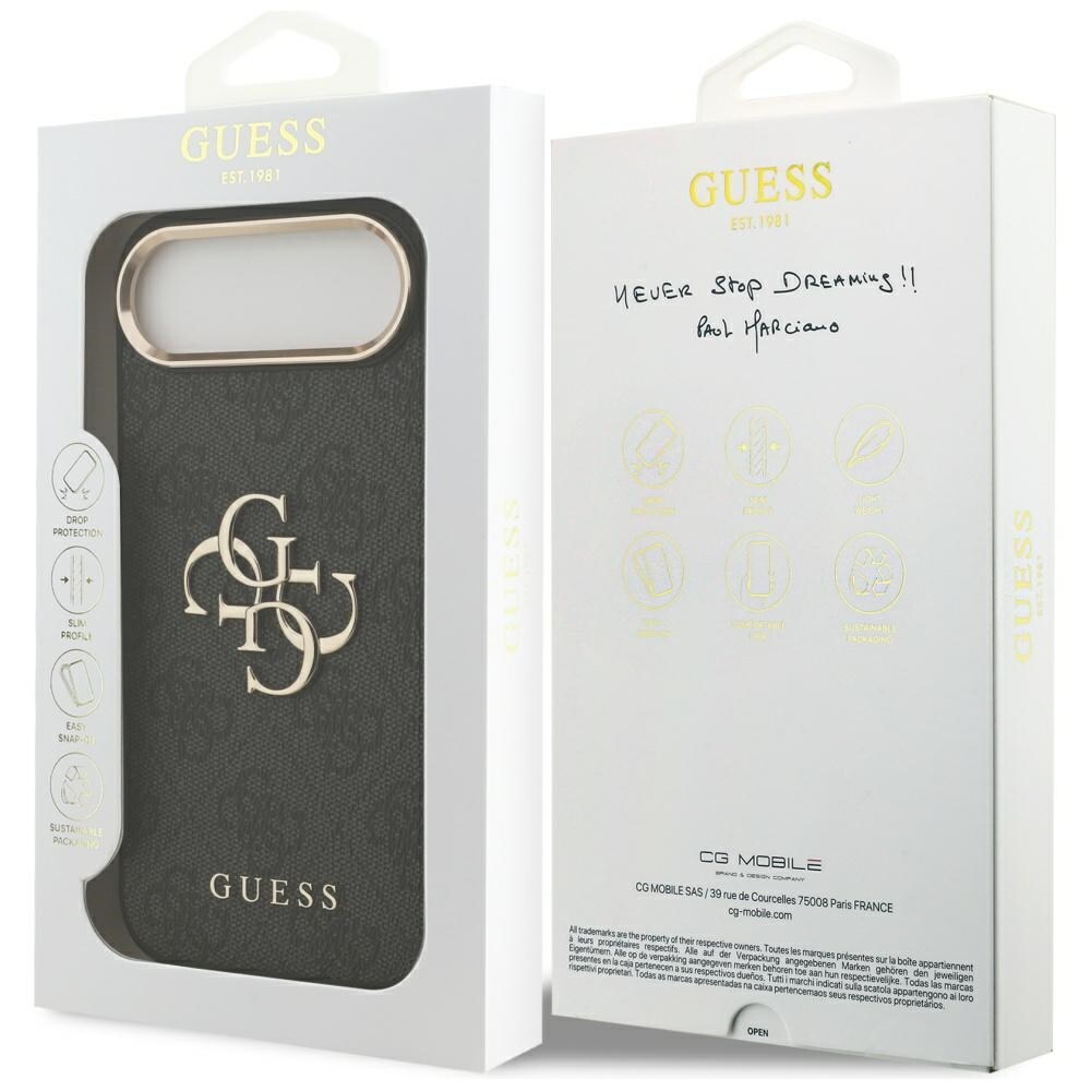 Guess 4G Big 4G Classic Logoetui til iPhone Air - sort og guld