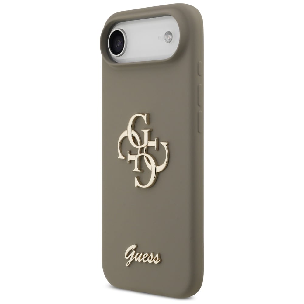 Guess Silikone Big 4G Script-etui til iPhone Air - Brun