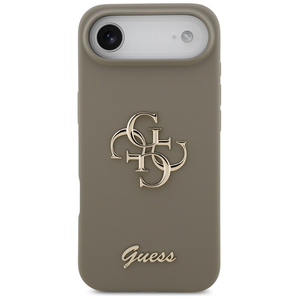 Guess Silikone Big 4G Script-etui til iPhone Air - Brun