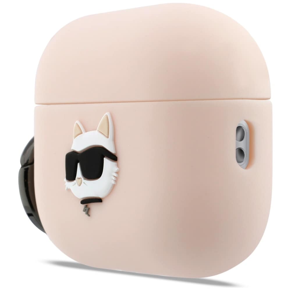 Karl Lagerfeld Chaupette Head 3D-etui i silikone til AirPods Pro 3 - Pink
