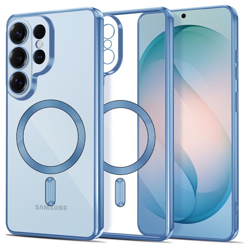 Tech-Protect MagFlex-etui til Samsung Galaxy S26 Ultra - Gennemsigtig blå