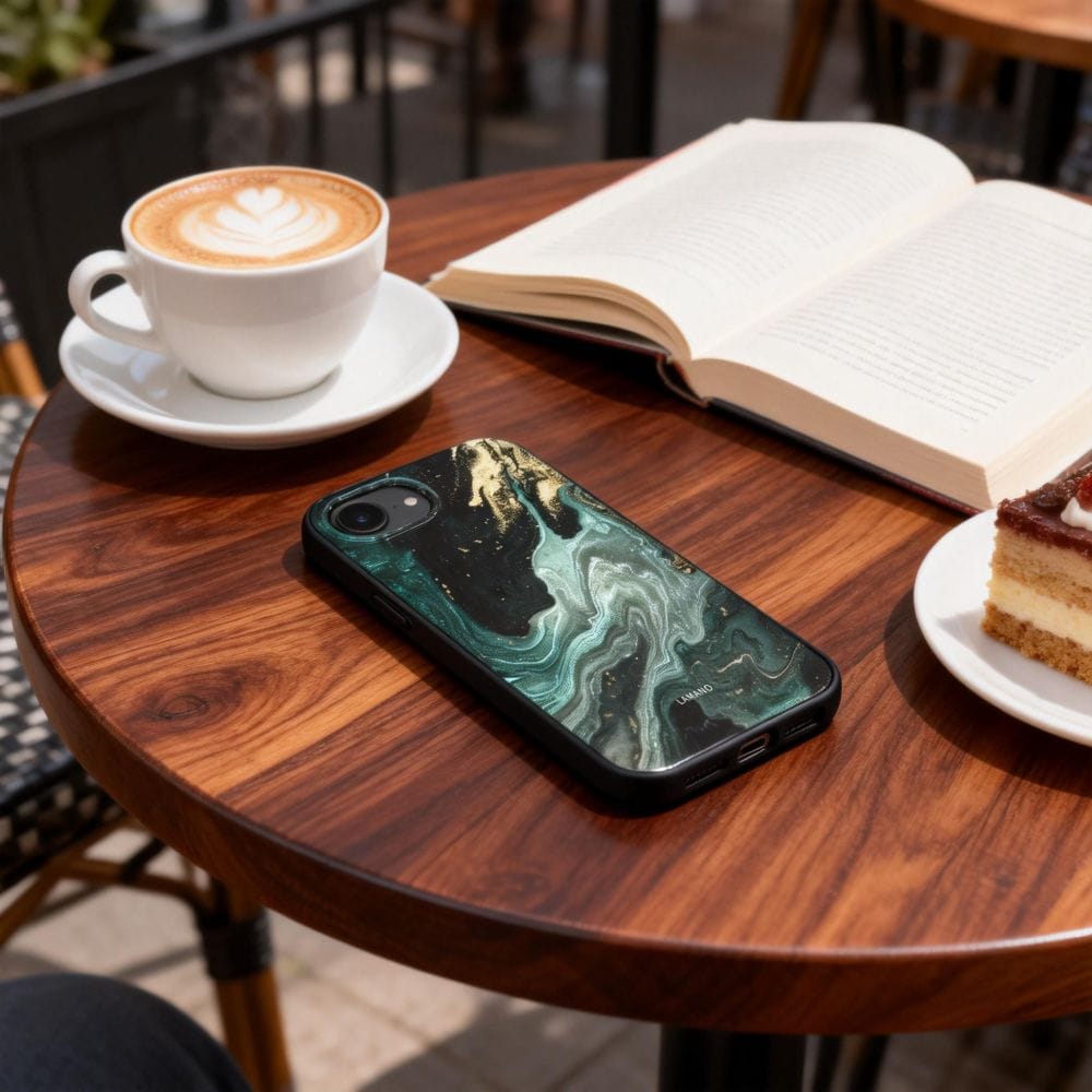 Tech-Protect Lamano MagSafe-etui til iPhone 16e / 17e - sort og grøn