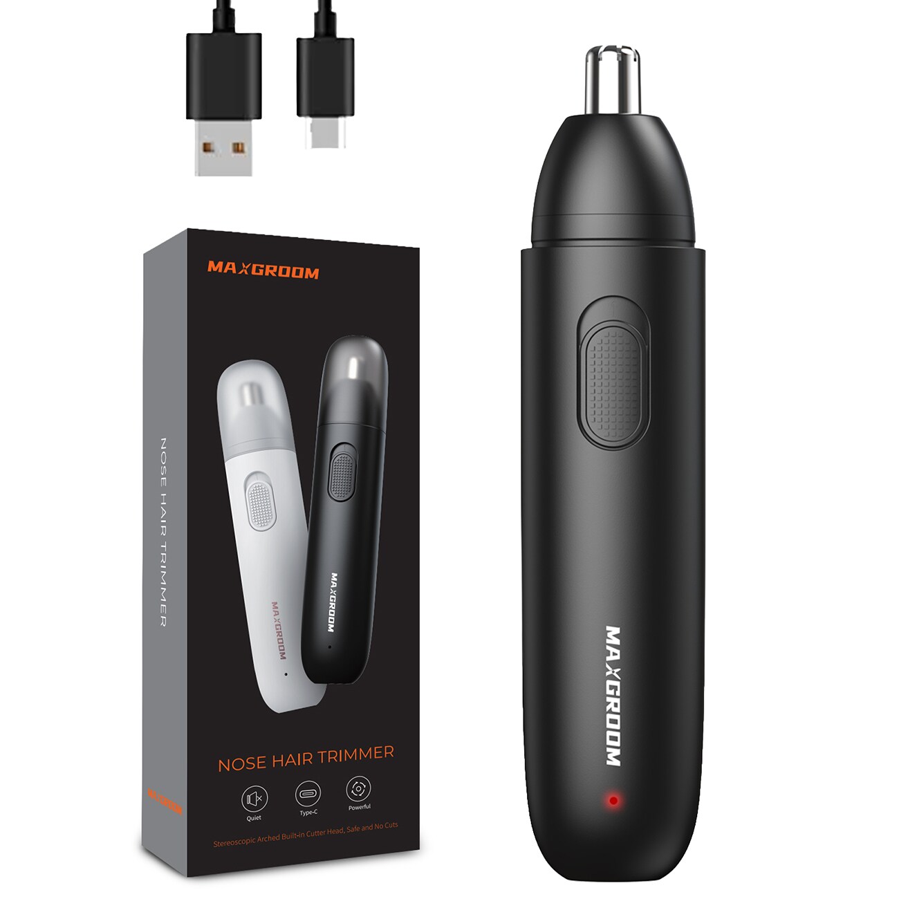 MAXGROOM GT2220A næse-, øre- og øjenbrynstrimmer - sort