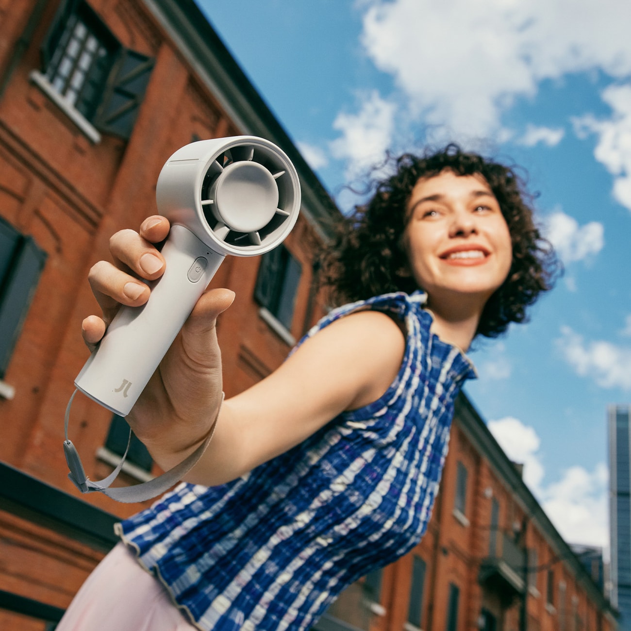 Jisulife håndholdt ventilator 10 4000mAh bærbar USB ventilator - grå