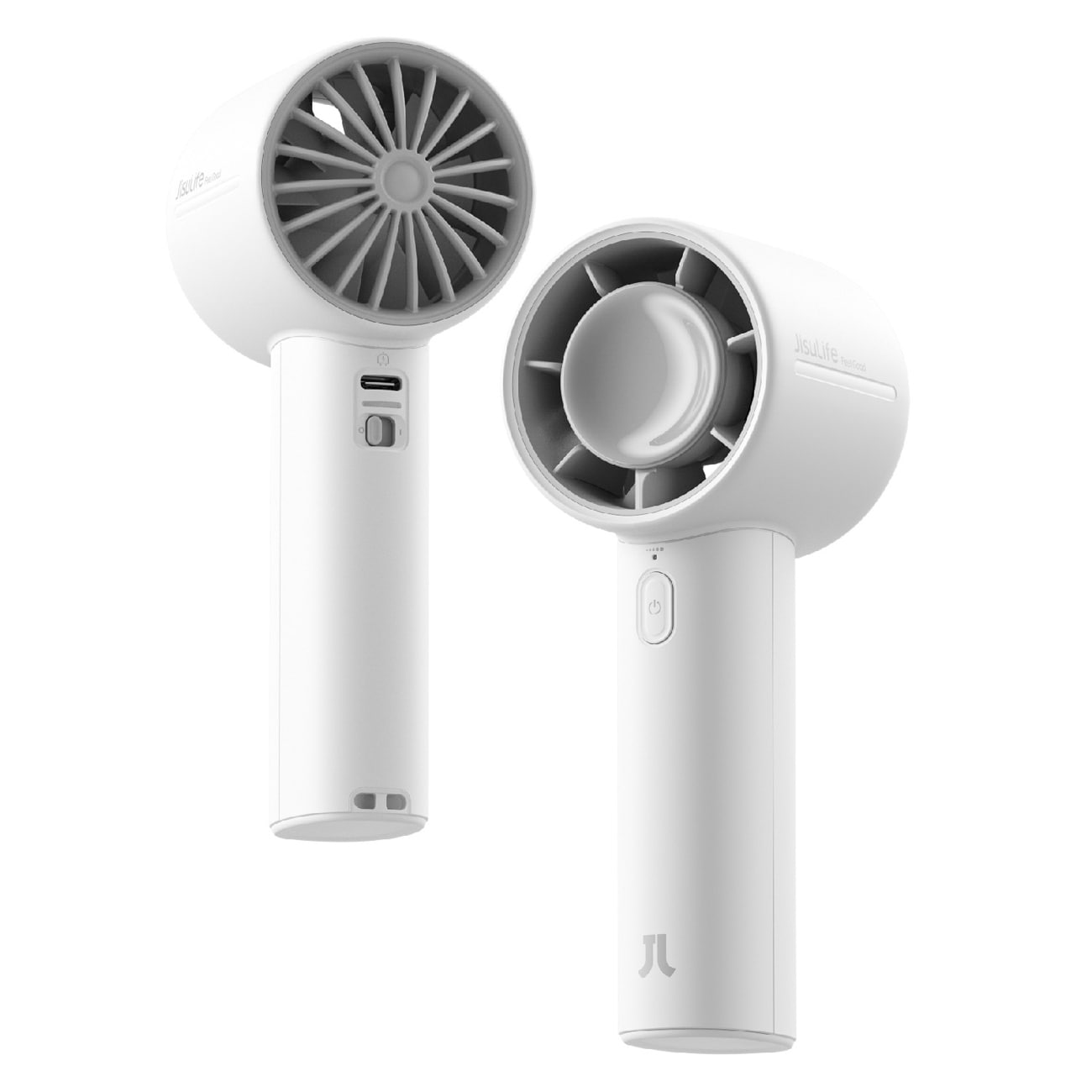 Jisulife håndholdt ventilator 10 4000mAh bærbar USB ventilator - grå