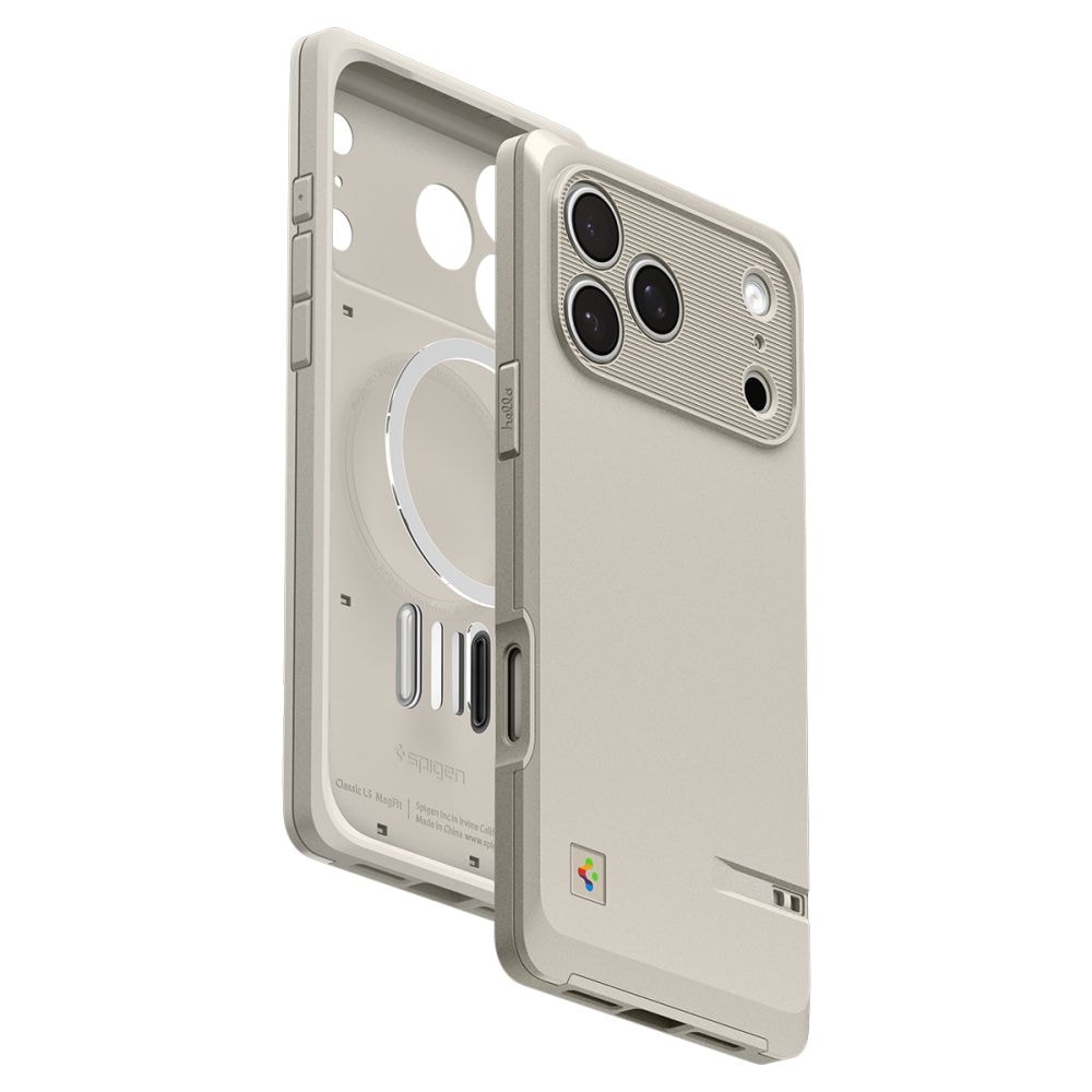 Spigen Classic LS MagSafe-etui til iPhone 17 Pro - Beige
