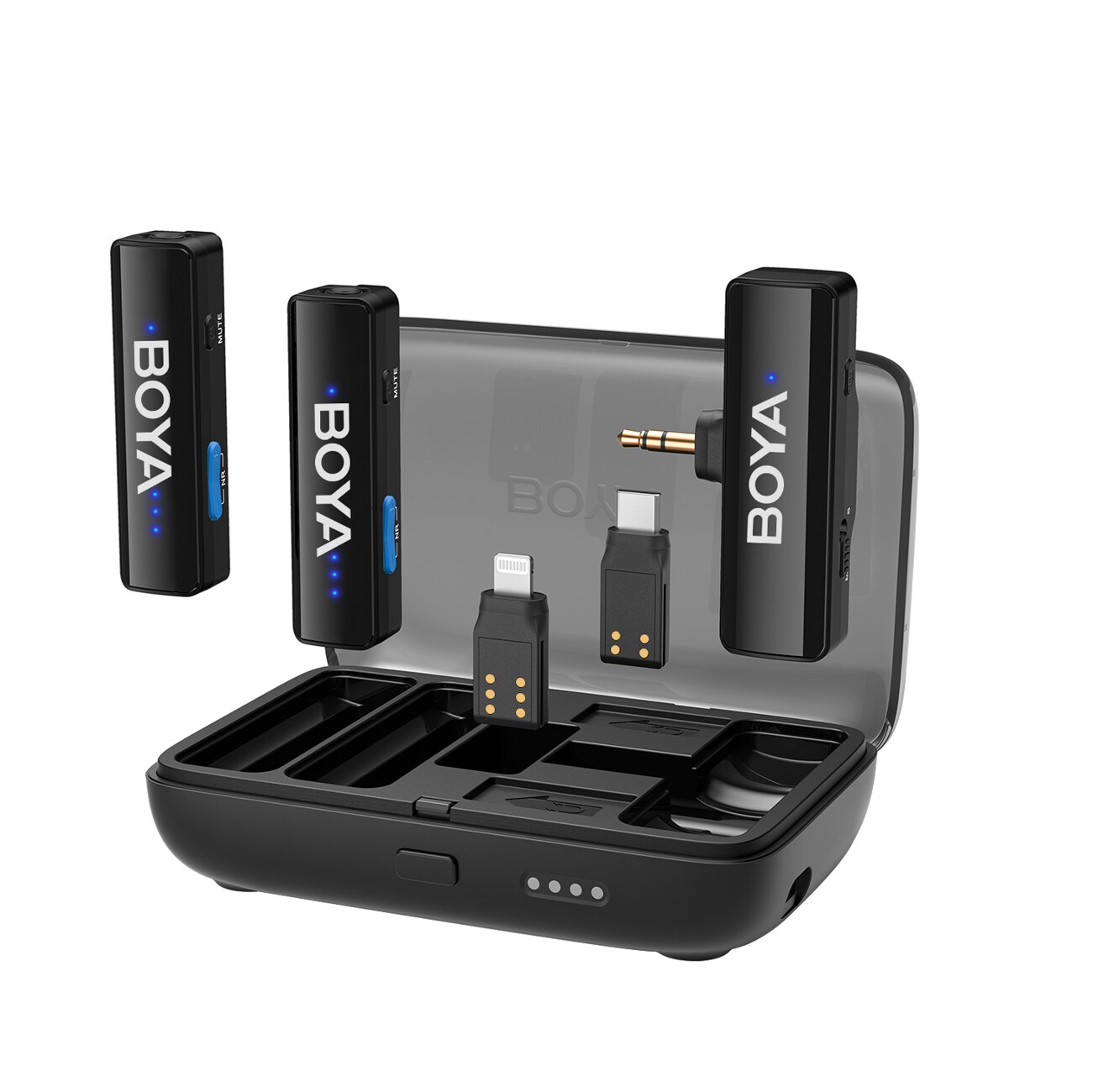 BOYA BOYALINK V2.0 Trådløse mikrofoner 2.4GHZ USB-C - Sort