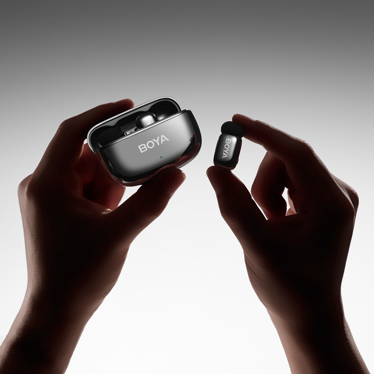 BOYA mini 2-02 trådløse mikrofoner 2,4 GHz USB-C - sort