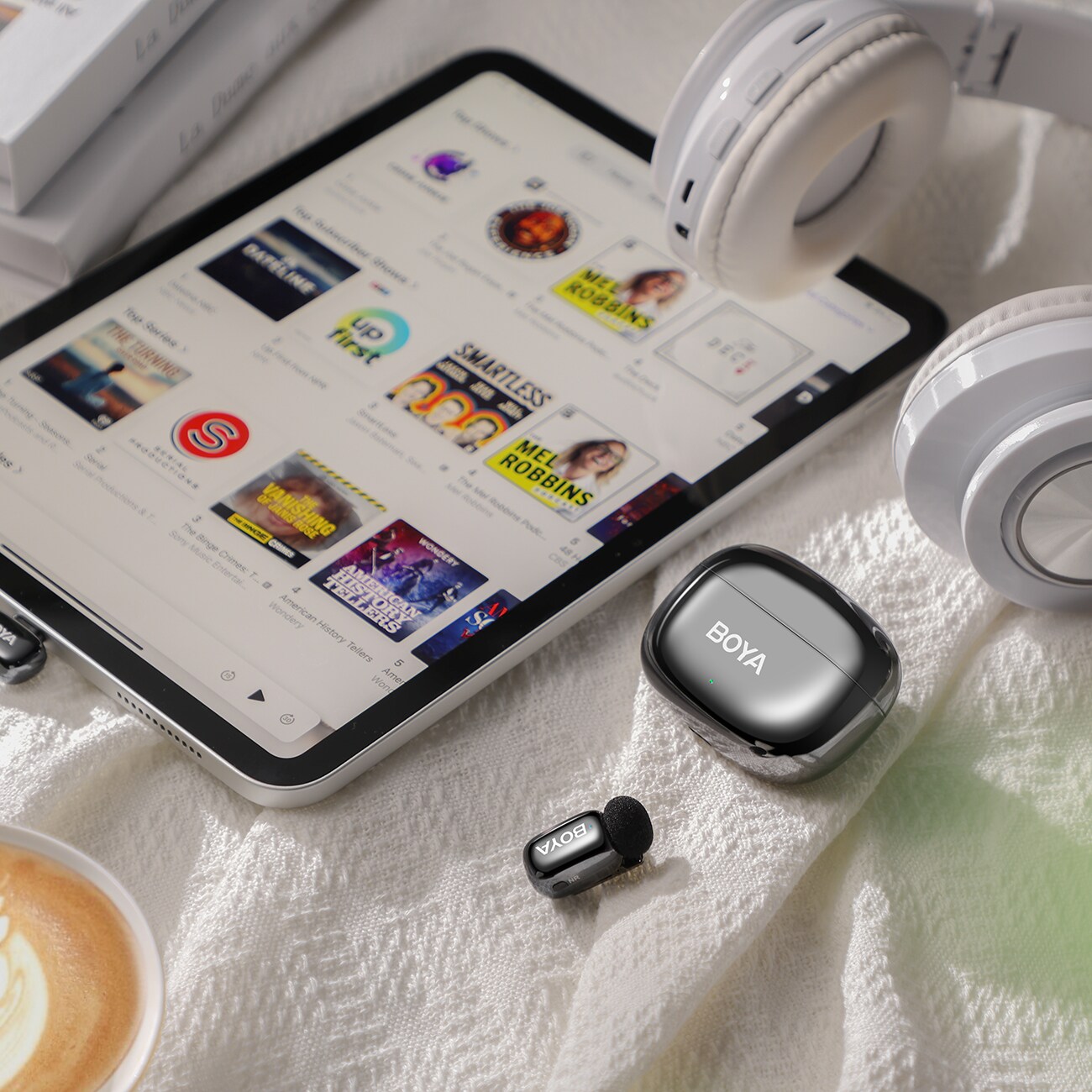 BOYA mini 2-02 trådløse mikrofoner 2,4 GHz USB-C - sort