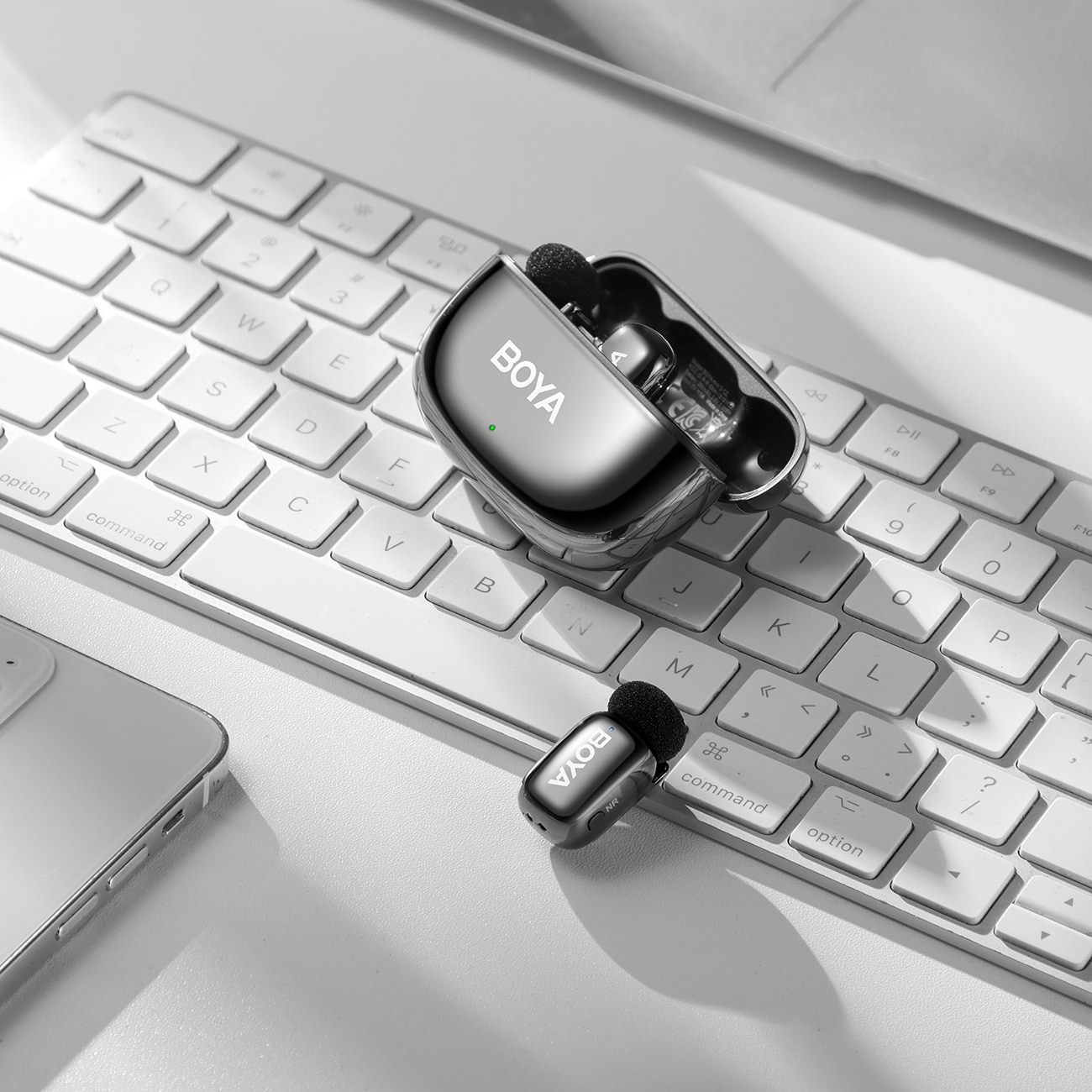 BOYA mini 2-02 trådløse mikrofoner 2,4 GHz USB-C - sort