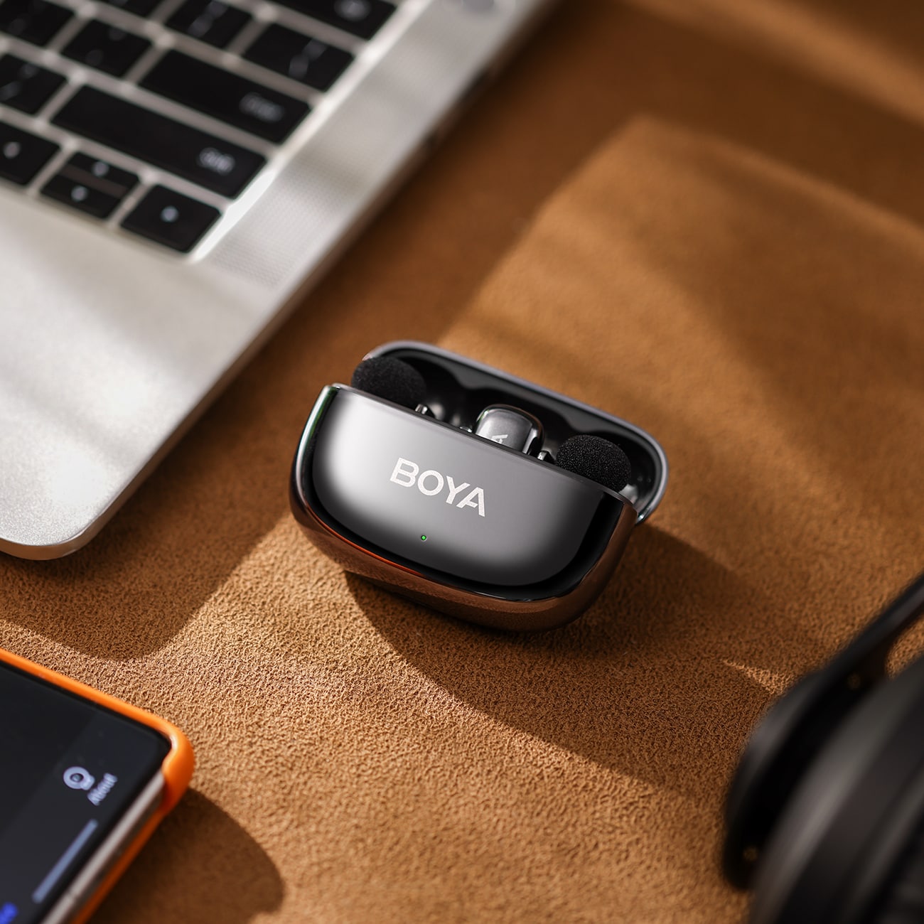 BOYA mini 2-02 trådløse mikrofoner 2,4 GHz USB-C - sort