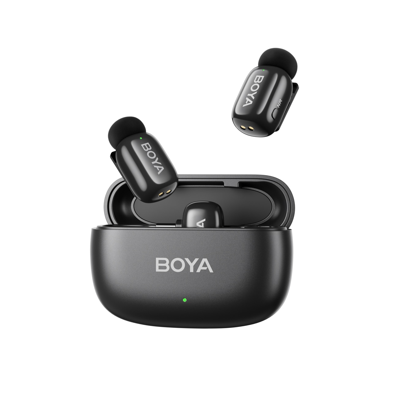 BOYA mini 2-02 trådløse mikrofoner 2,4 GHz USB-C - sort