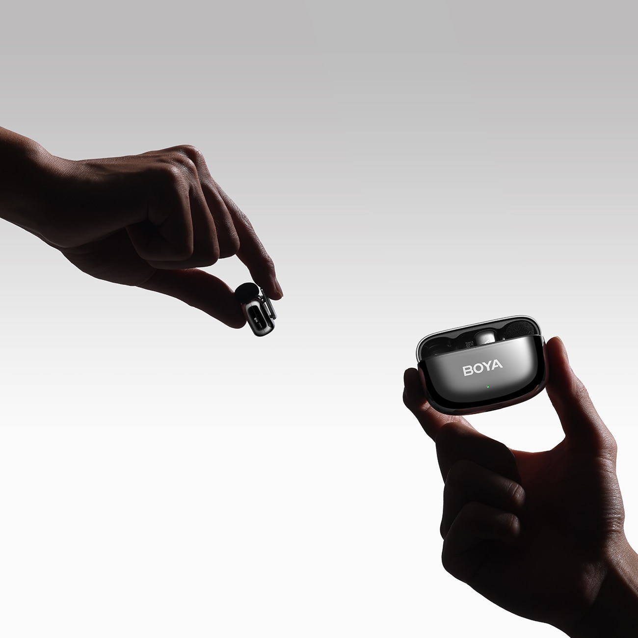 BOYA mini 2-02 trådløse mikrofoner 2,4 GHz USB-C - sort