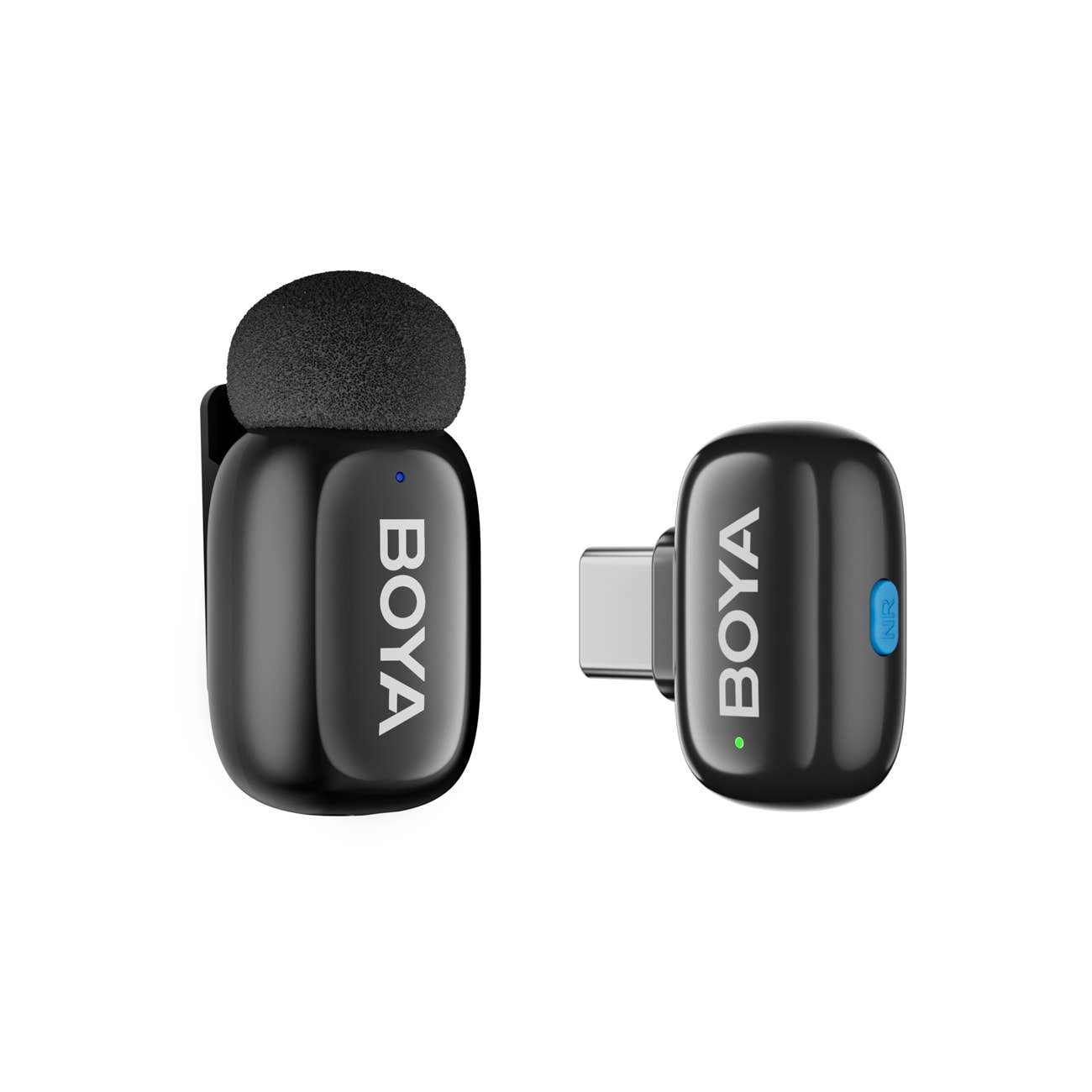 BOYA mini 2-02 trådløse mikrofoner 2,4 GHz USB-C - sort