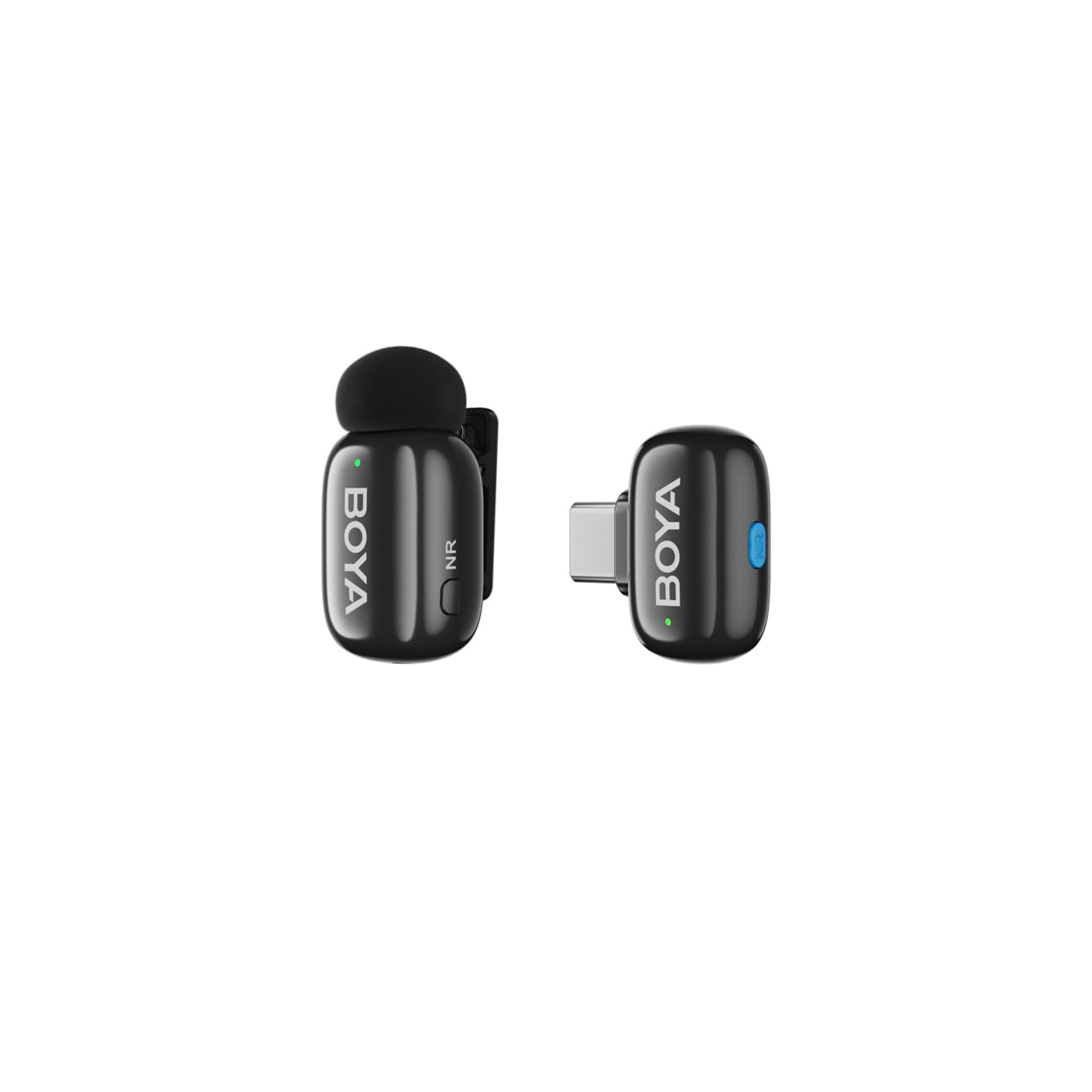 BOYA mini 2-02 trådløse mikrofoner 2,4 GHz USB-C - sort