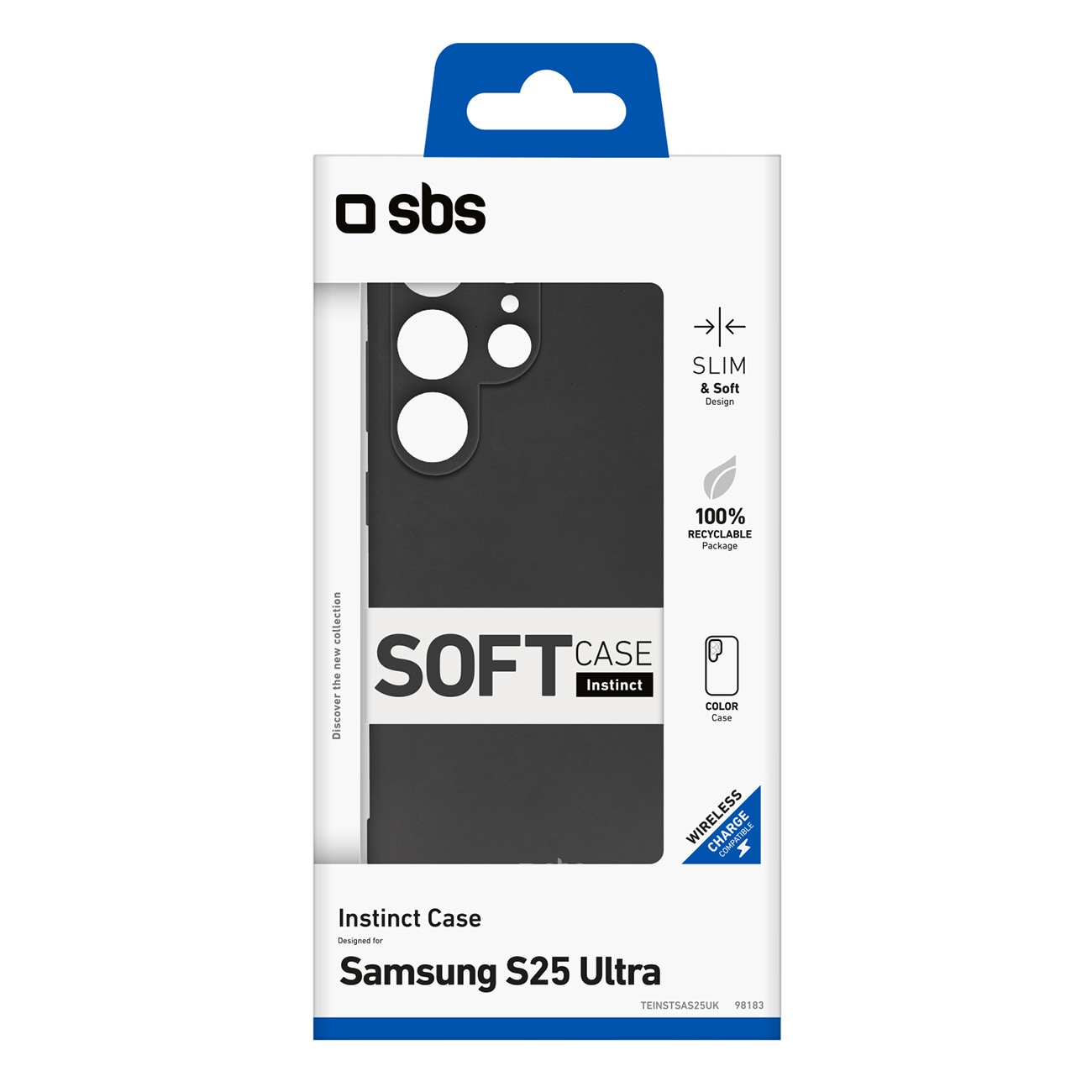 SBS Instinct-etui til Samsung Galaxy S25 Ultra - Sort