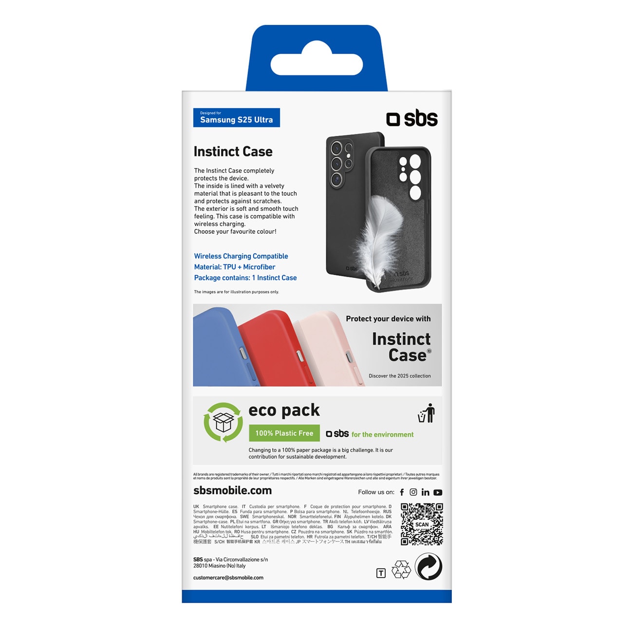 SBS Instinct-etui til Samsung Galaxy S25 Ultra - Sort