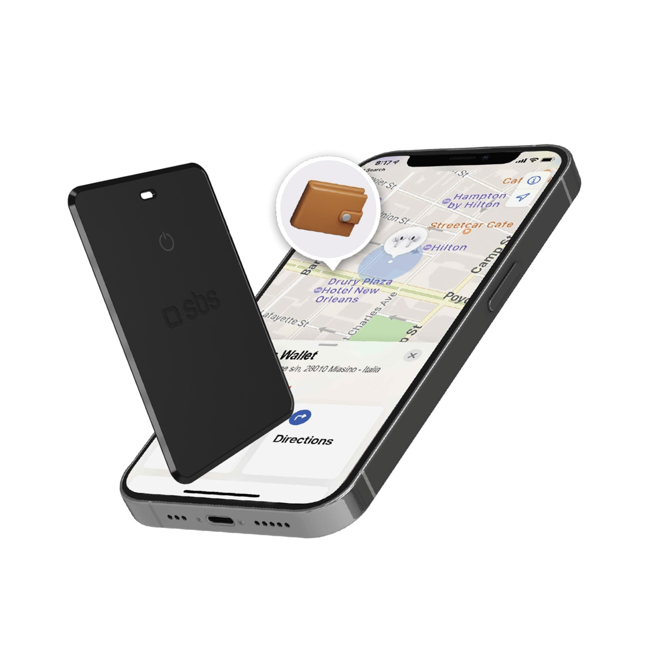 SBS Track My Card Ultra-Thin Universal iOS Android Locator - Sort