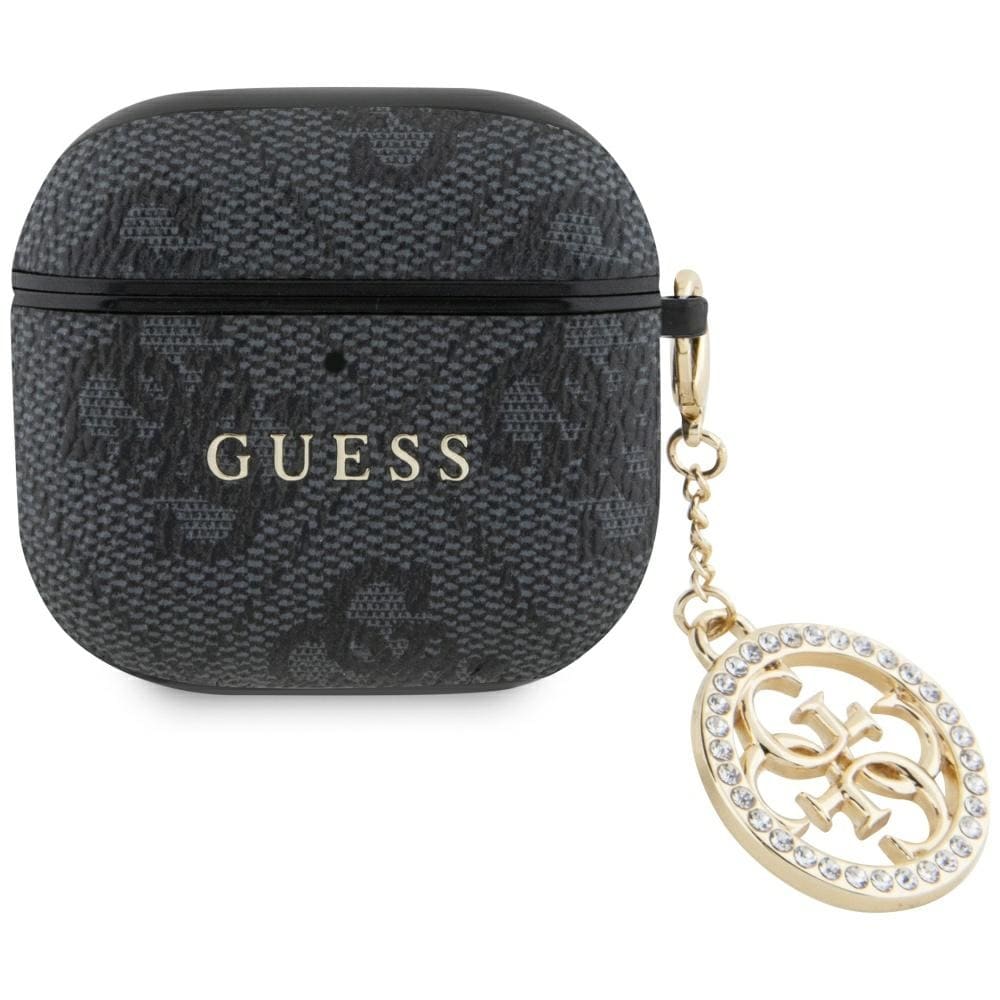 Guess 4G Strass Charm-etui til AirPods 4 - Sort