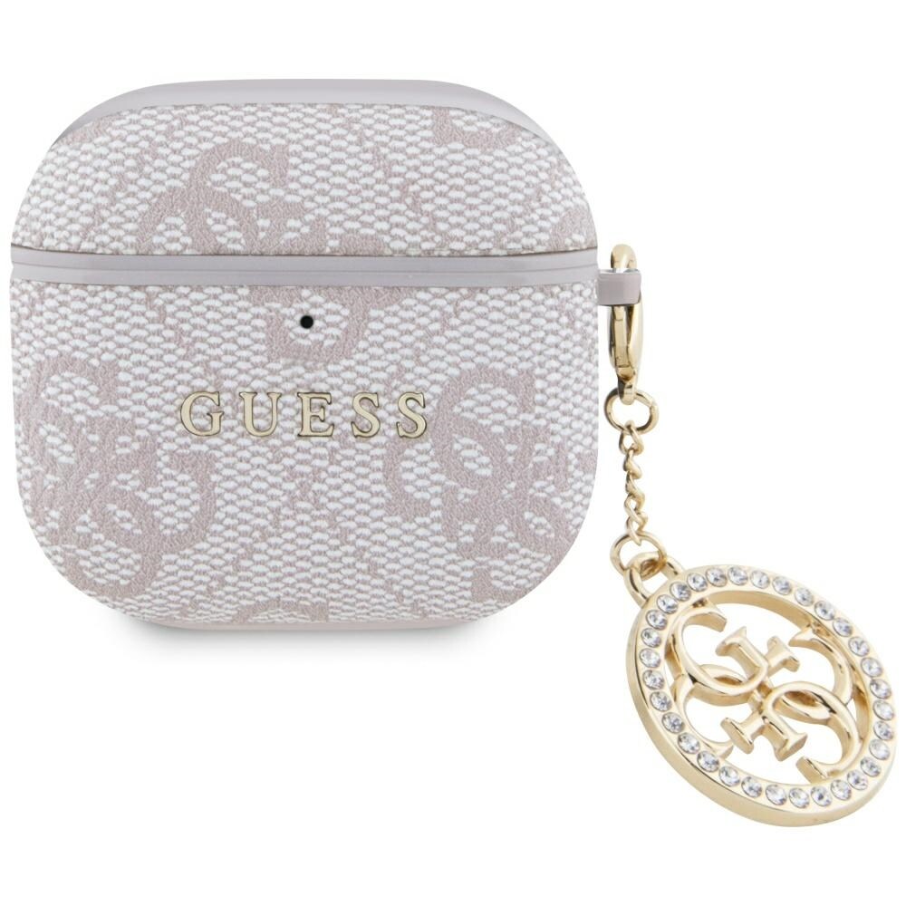 Guess 4G Strass Charm-etui til AirPods 4 - Pink