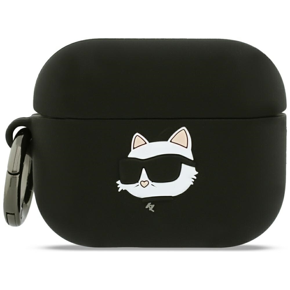 Karl Lagerfeld Choupette Head 3D-etui i silikone til AirPods Pro 3 - Sort