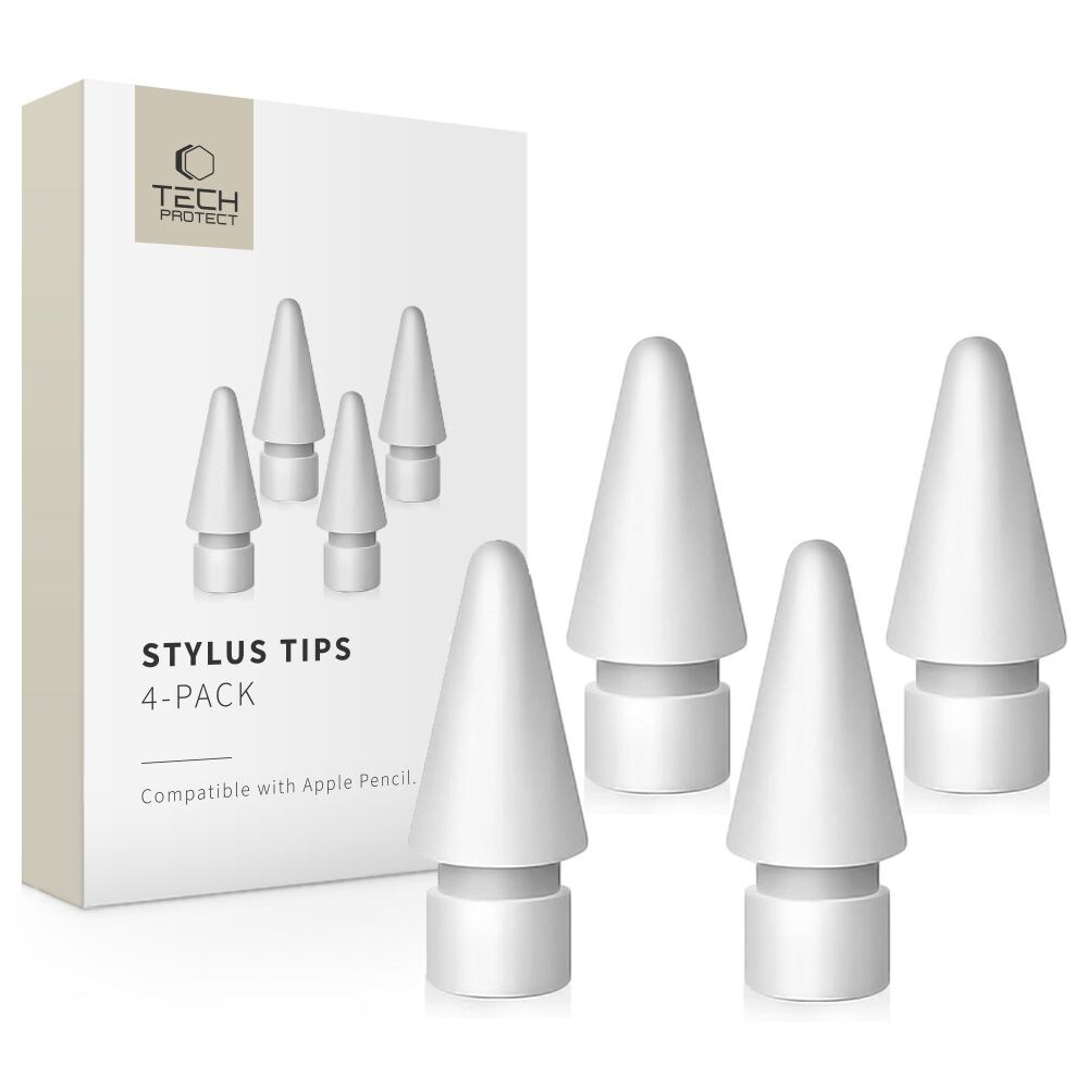 Tech-Protect Stylus Tips til Apple blyant 4-pak - hvid