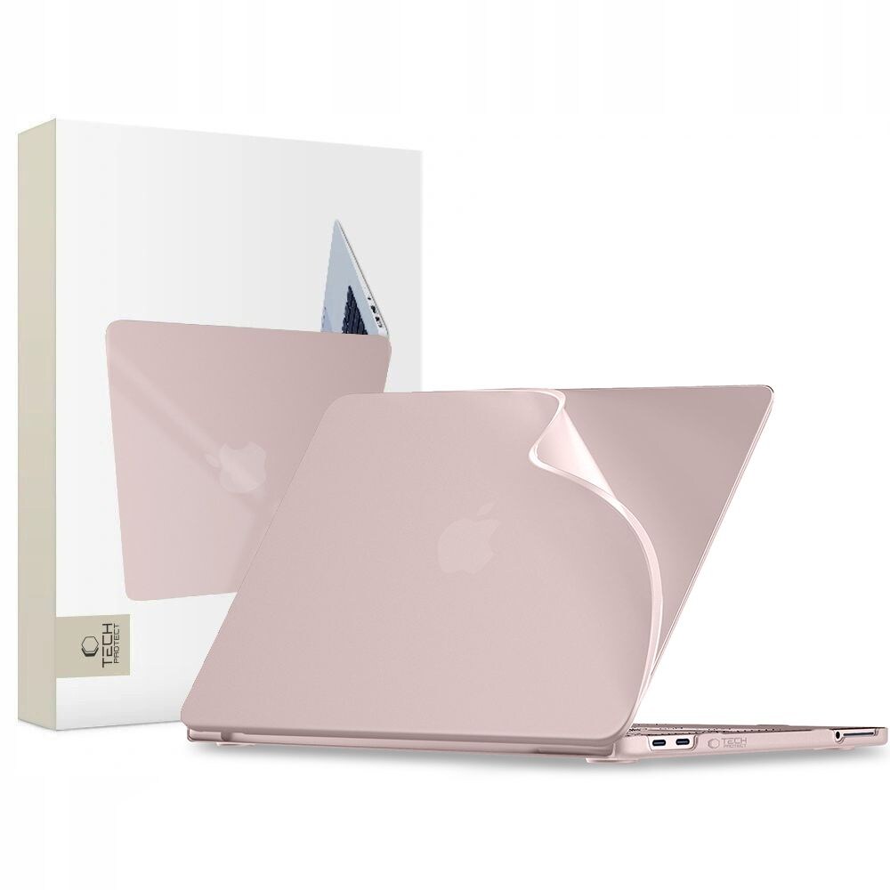 Tech-Protect Softshell-etui til MacBook 13" 2026 - mat pink