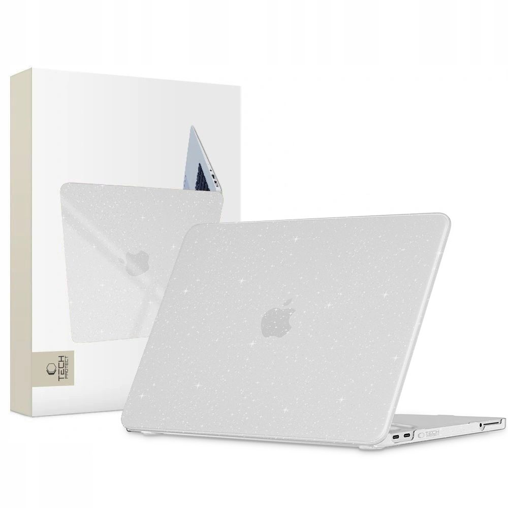 Tech-Protect SmartShell-etui til MacBook Neo 13" 2026 - Klar glitter