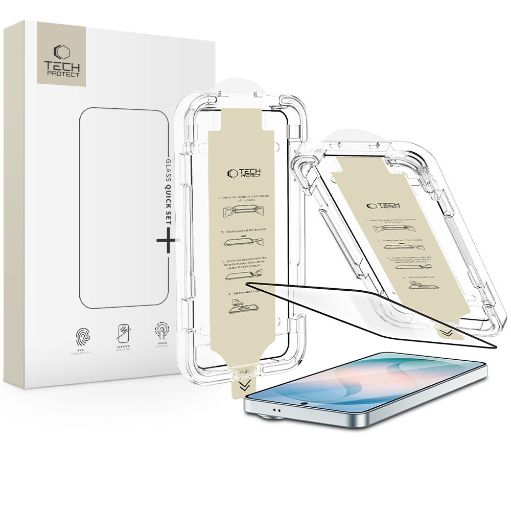 Tech-Protect Quick Set AR+ Anti-reflekterende glas til Samsung Galaxy S26 - Sort