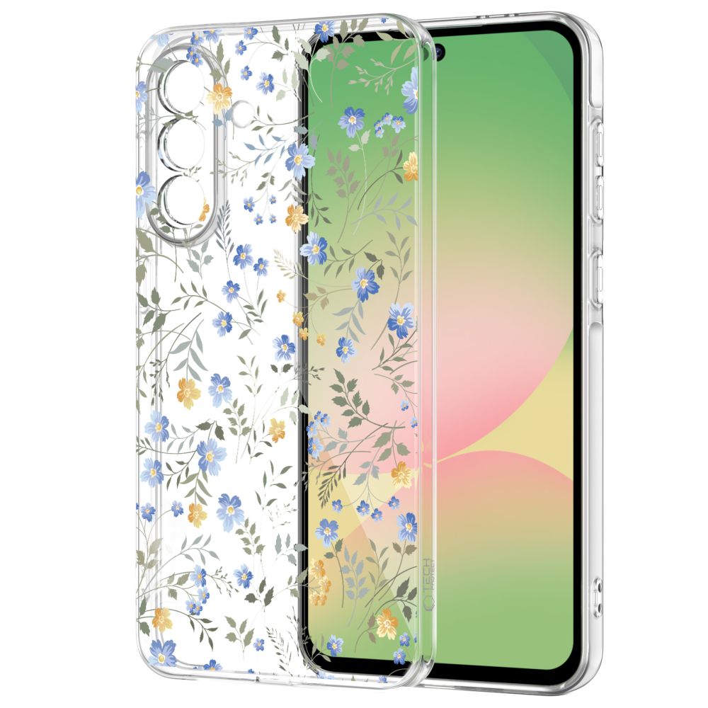 Tech-Protect FlexAir-etui til Samsung Galaxy A27 - Gennemsigtig blomstret