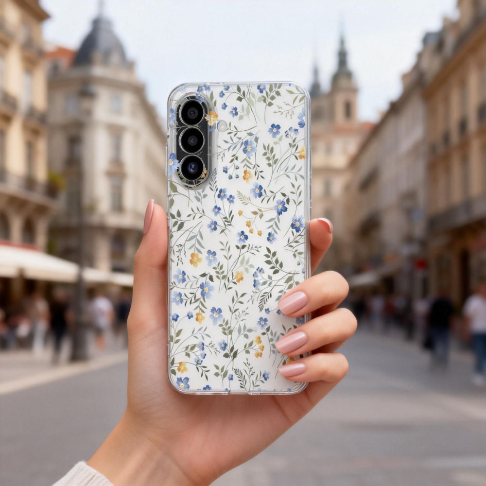 Tech-Protect FlexAir-etui til Samsung Galaxy A27 - Gennemsigtig blomstret
