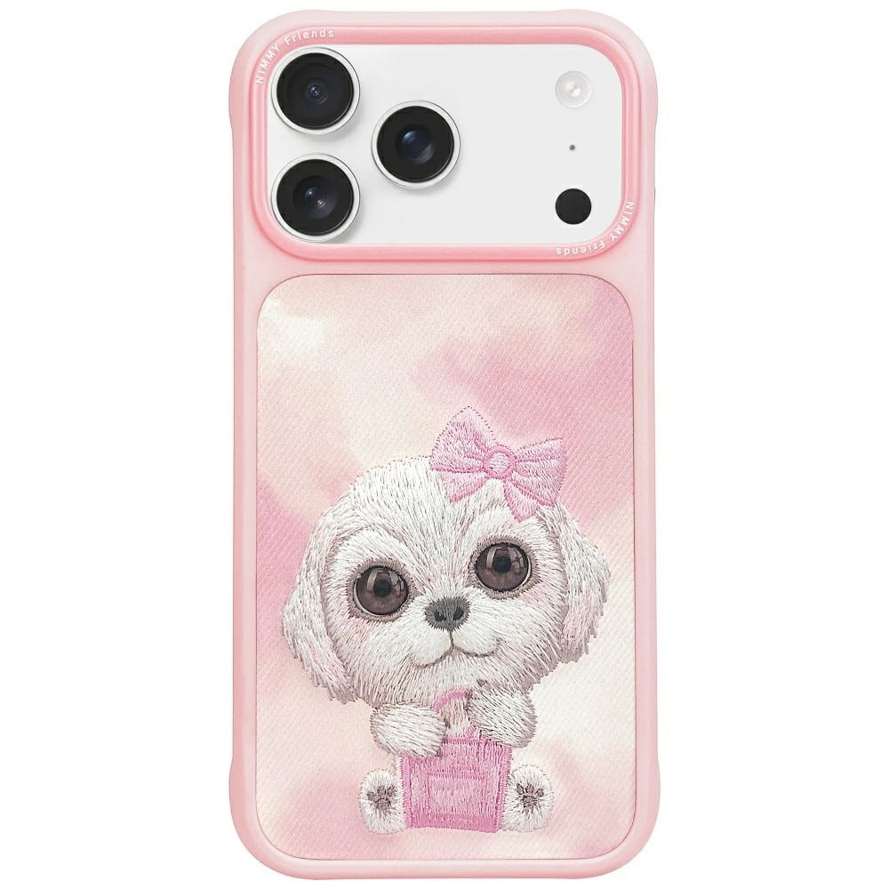 Nimmy Big Eyed Pet 2.0 hundeetui til iPhone 17 Pro Max – lyserød