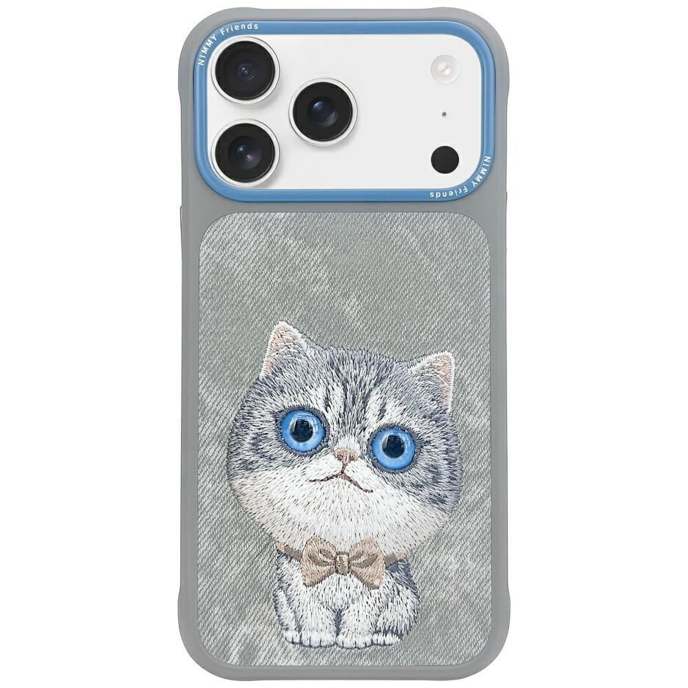 Nimmy Big Eyed Pet 2.0 katteetui til iPhone 17 Pro Max – grå