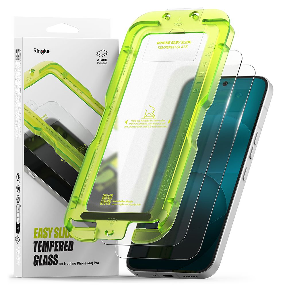 Ringke Easy Slide 2-pak med hærdet glas til Nothing Phone 4A Pro
