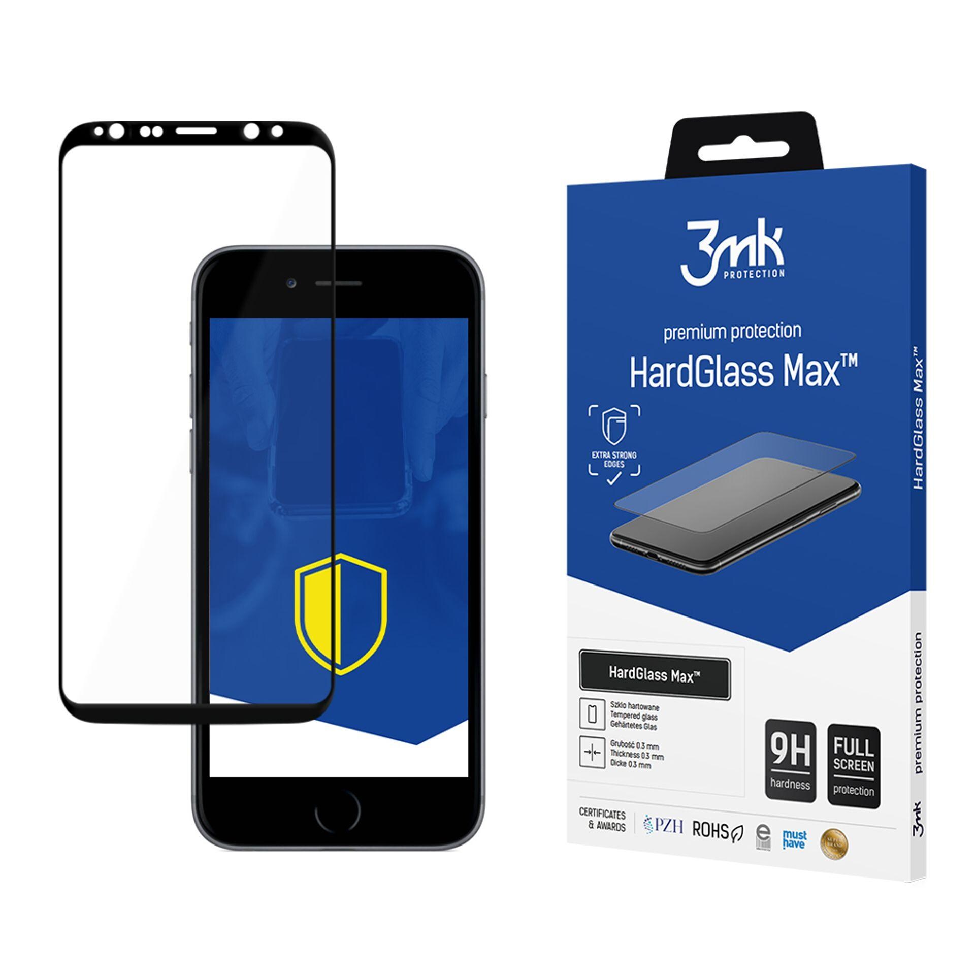 9H 3mk HardGlass Max™-glas til Samsung Galaxy S8+