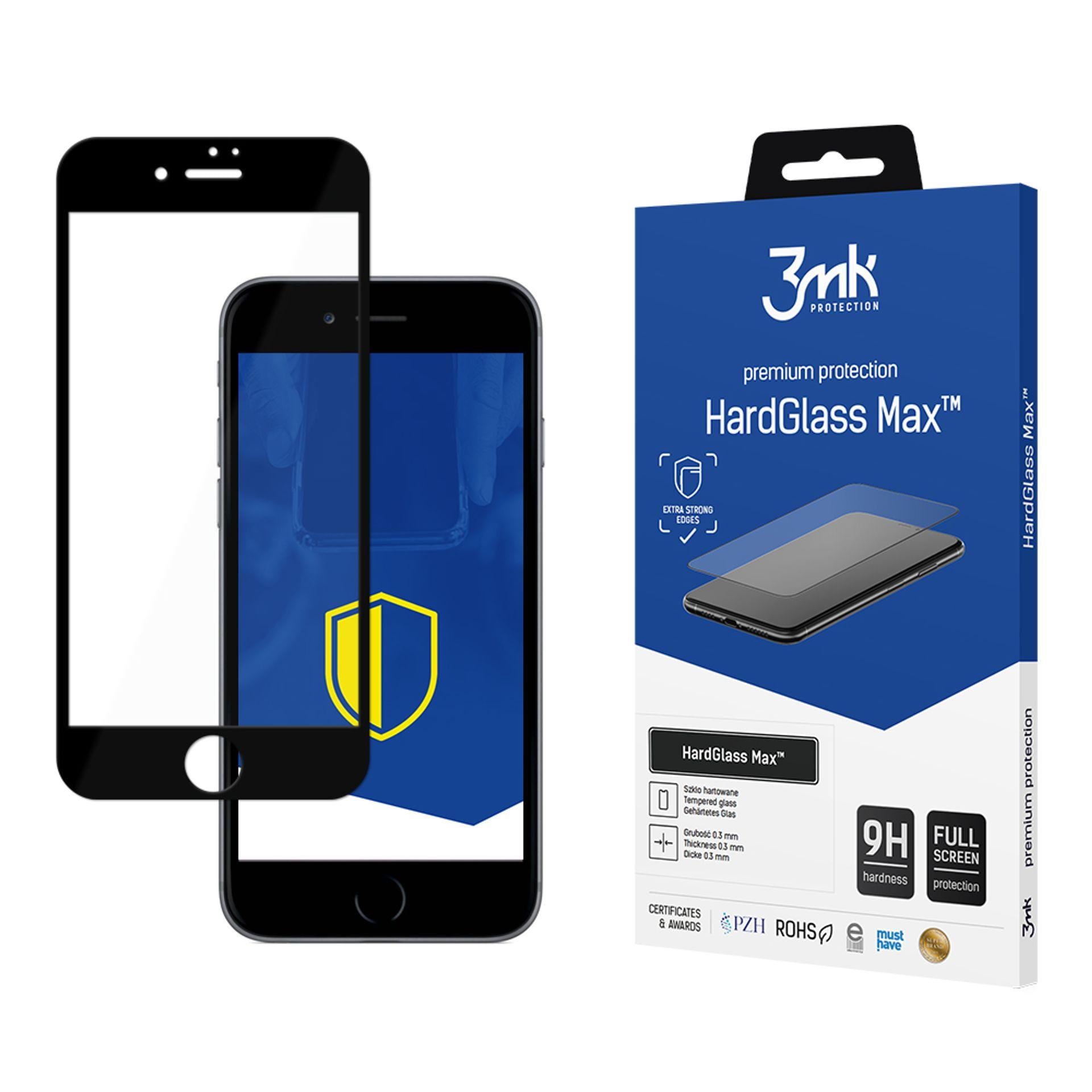 9H 3mk HardGlass Max™-glas til iPhone 8