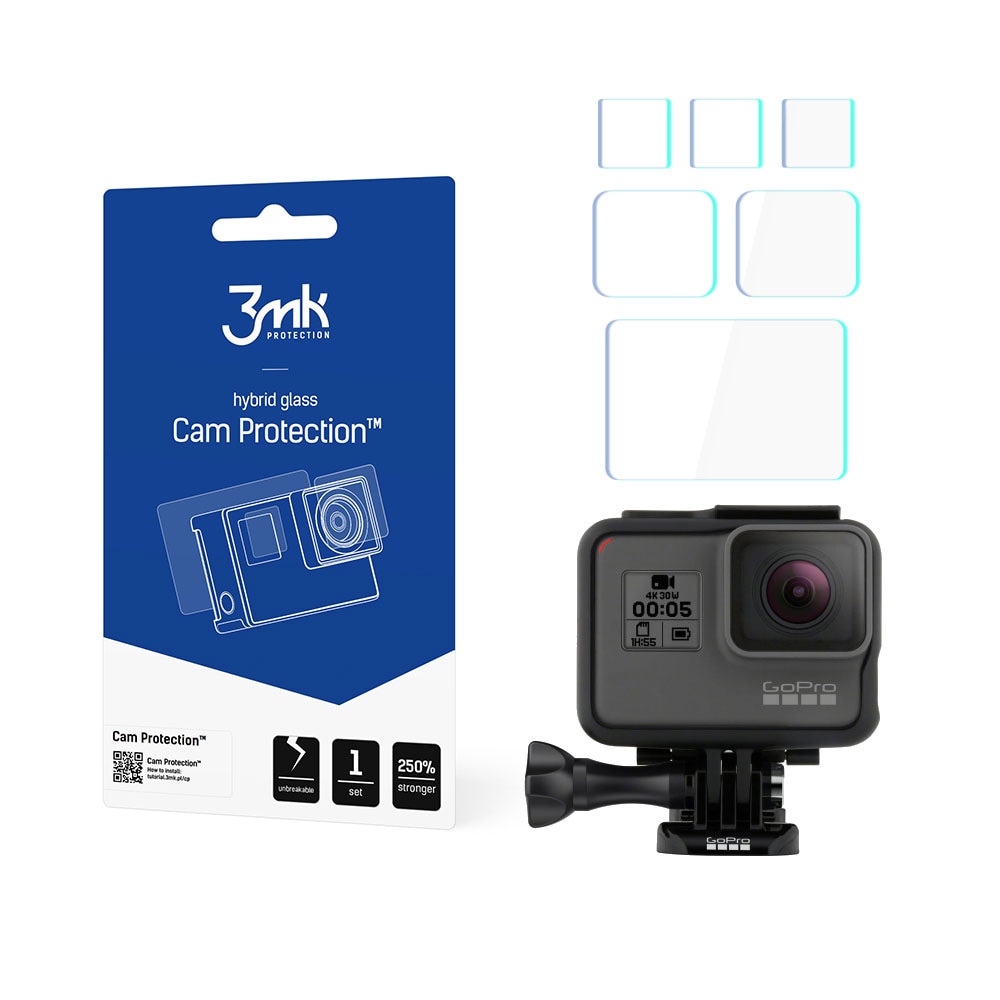 3mk-beskyttelsesglas til GoPro Hero 5, 6 og 7