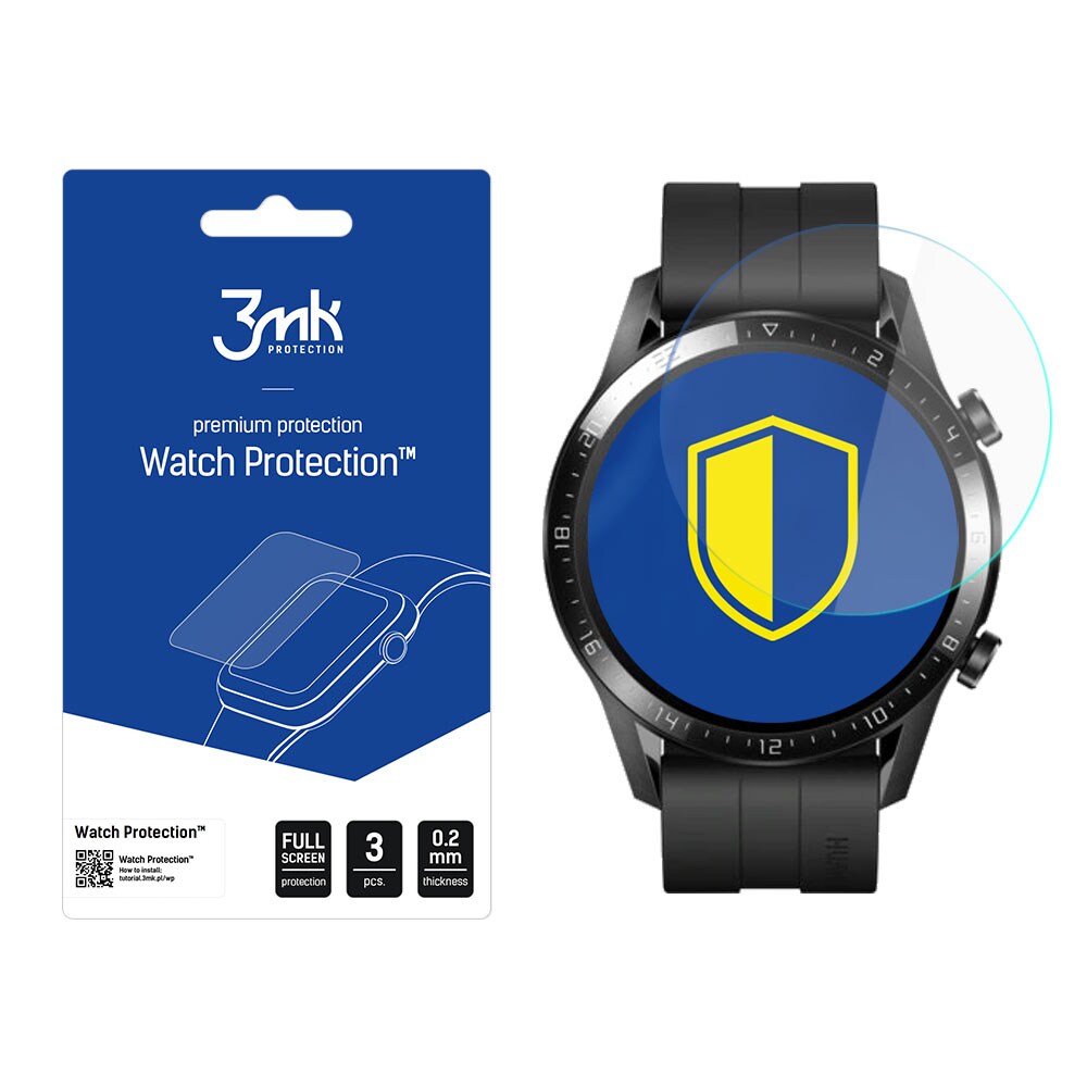 Huawei Watch GT 2 46 mm – 3mk Watch Protection™ med FlexibleGlass Lite
