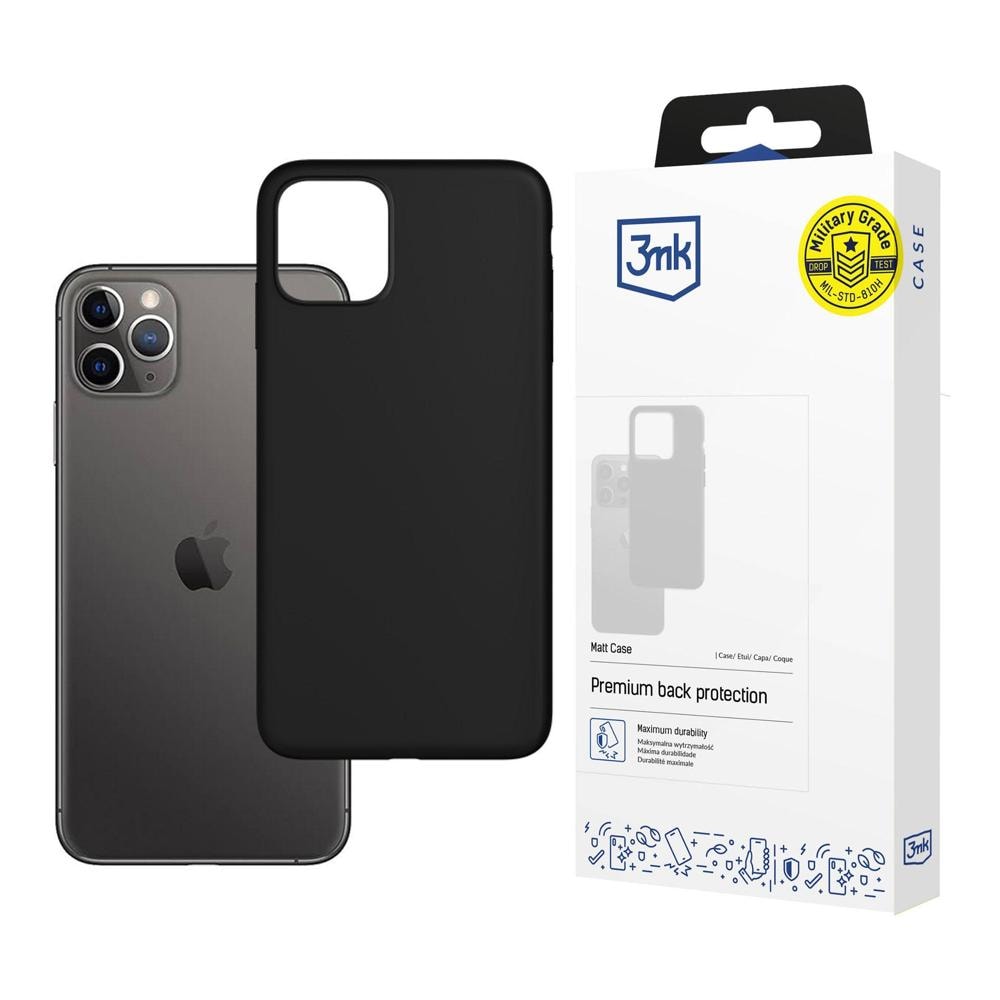 3mk Matt-etui til iPhone 11 Pro Max – sort