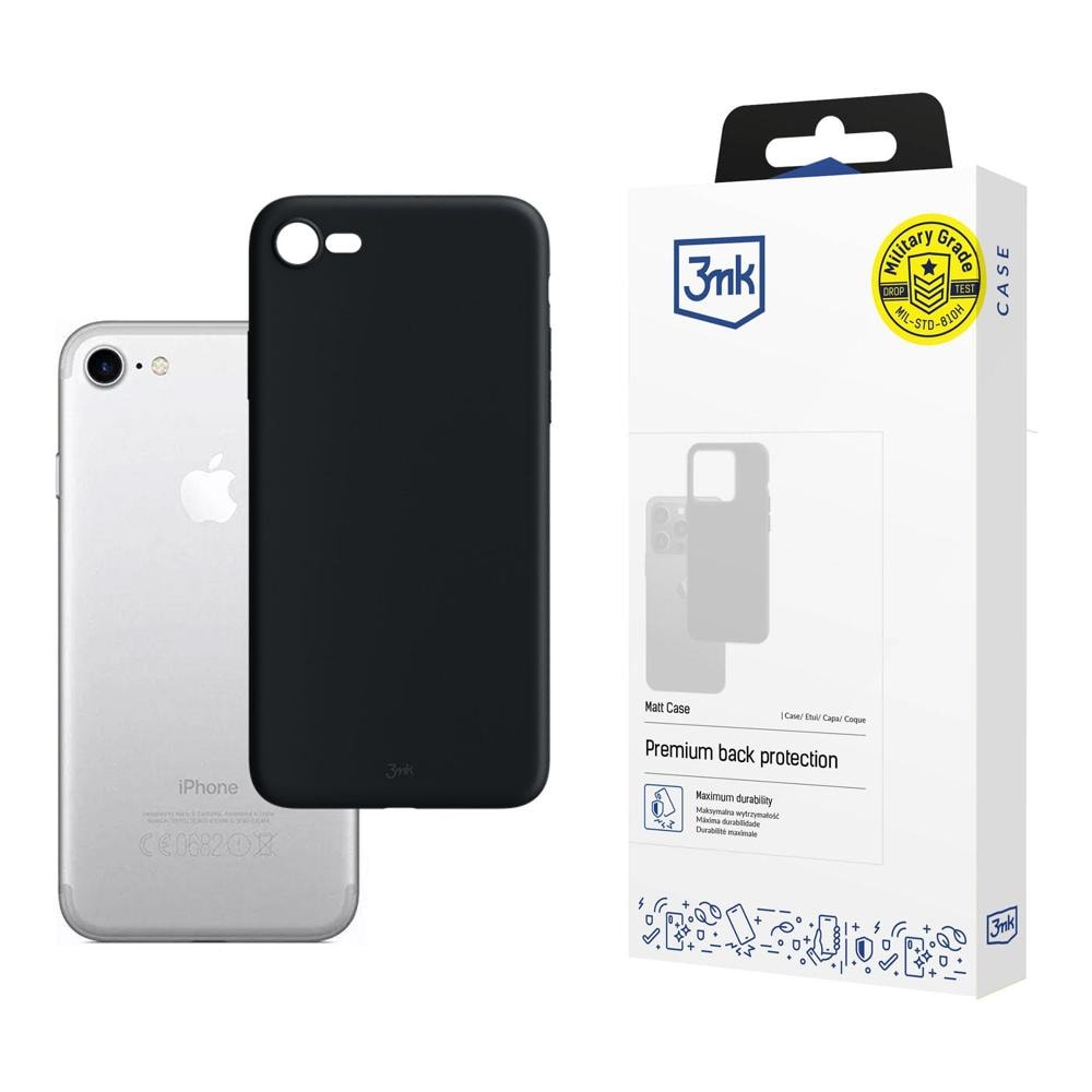 3mk Matt-etui til iPhone 7 / 8 – sort