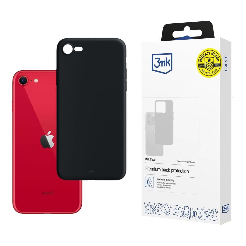 Apple iPhone SE 2020–2022 – 3mk mat etui, sort