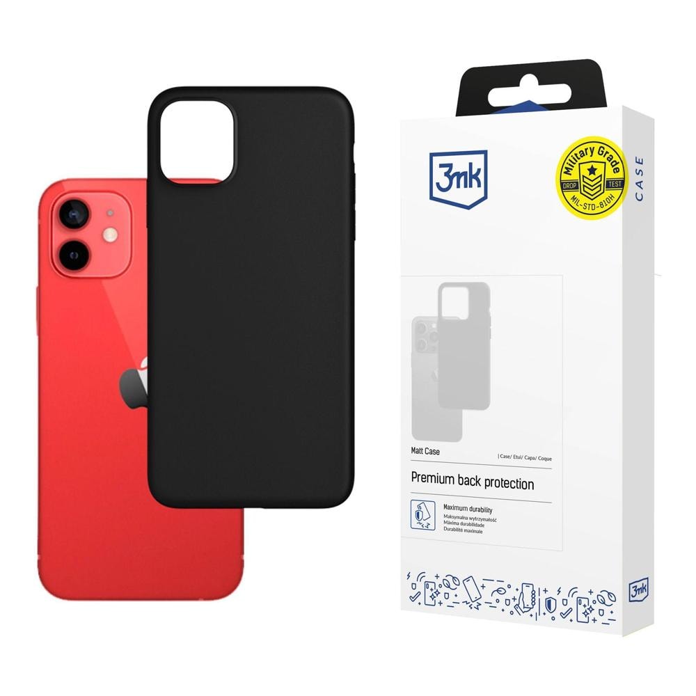 Apple iPhone 12 Mini – 3mk mat etui, sort