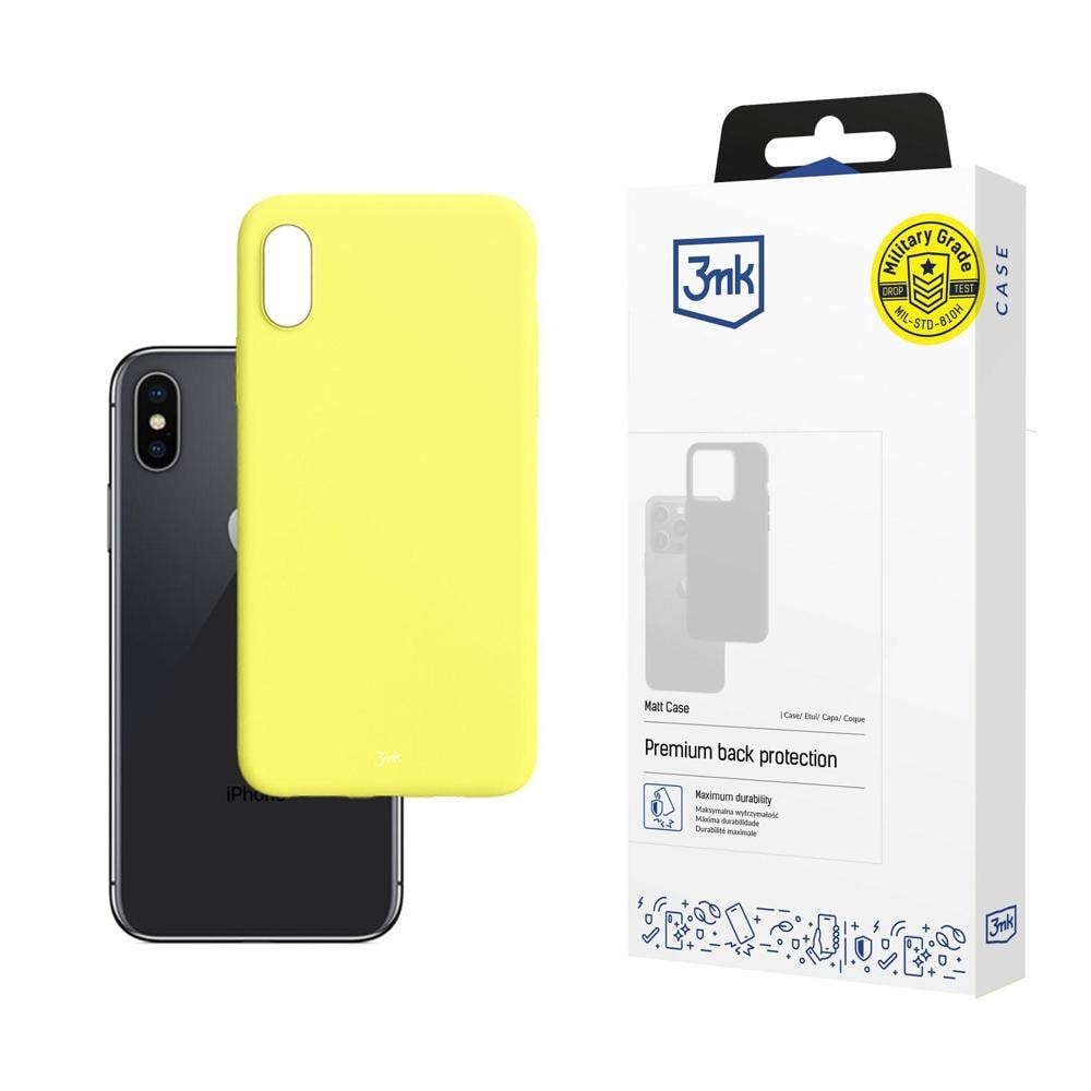 3mk Matt-etui til iPhone X / XS – gul