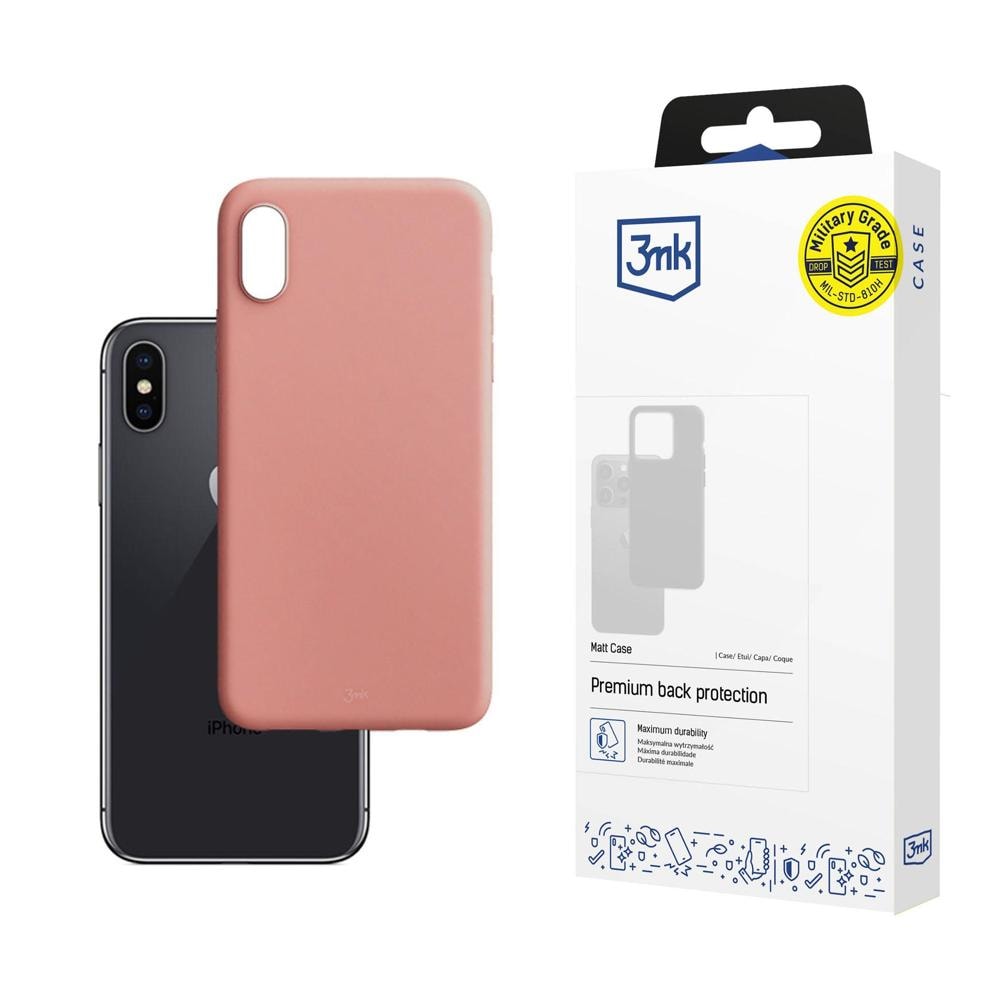 3mk Matt-etui til iPhone X / XS – Lyserød