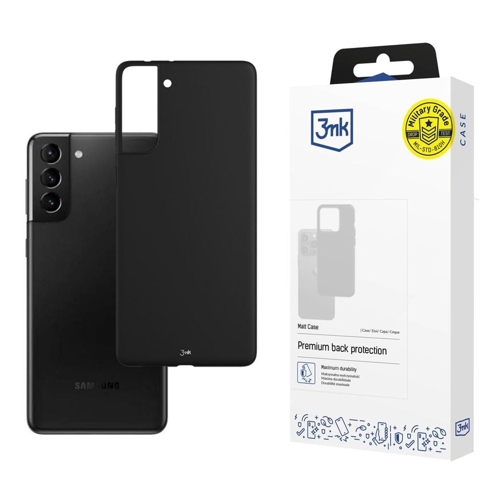 3mk Matt-etui til Samsung Galaxy S21+ 5G – sort