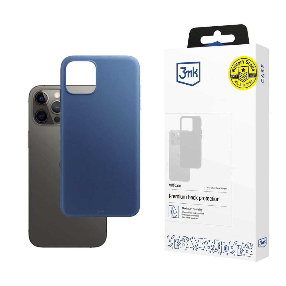 3mk Matt-etui til iPhone 12 Pro Max – Matblå